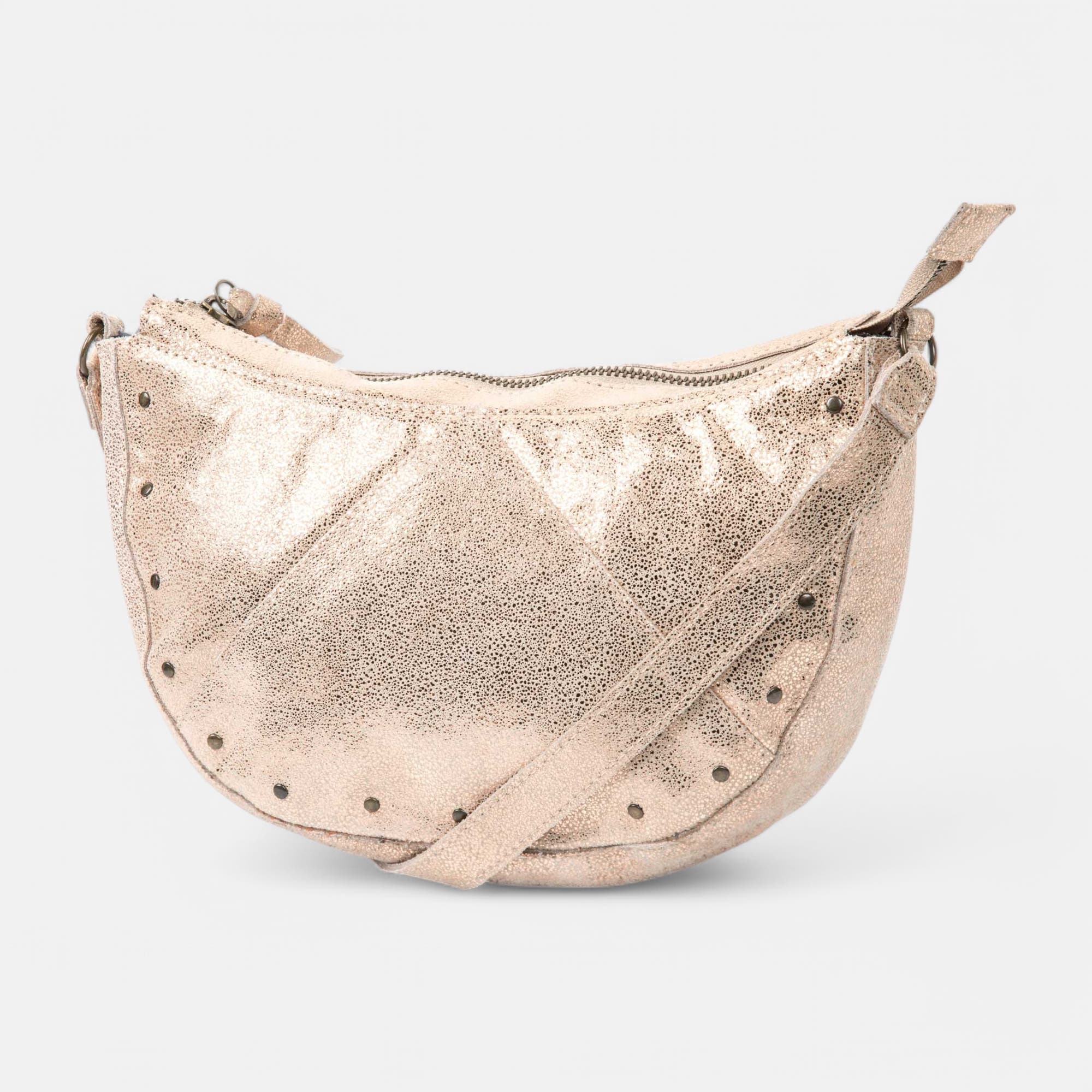 Sac bandoulière en cuir neutre