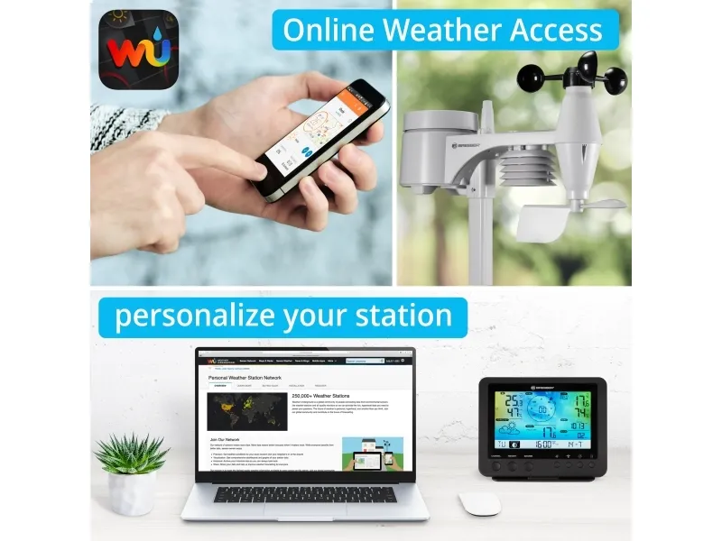 Bresser 5-in-1 - Vejrstation - trådløs - sort