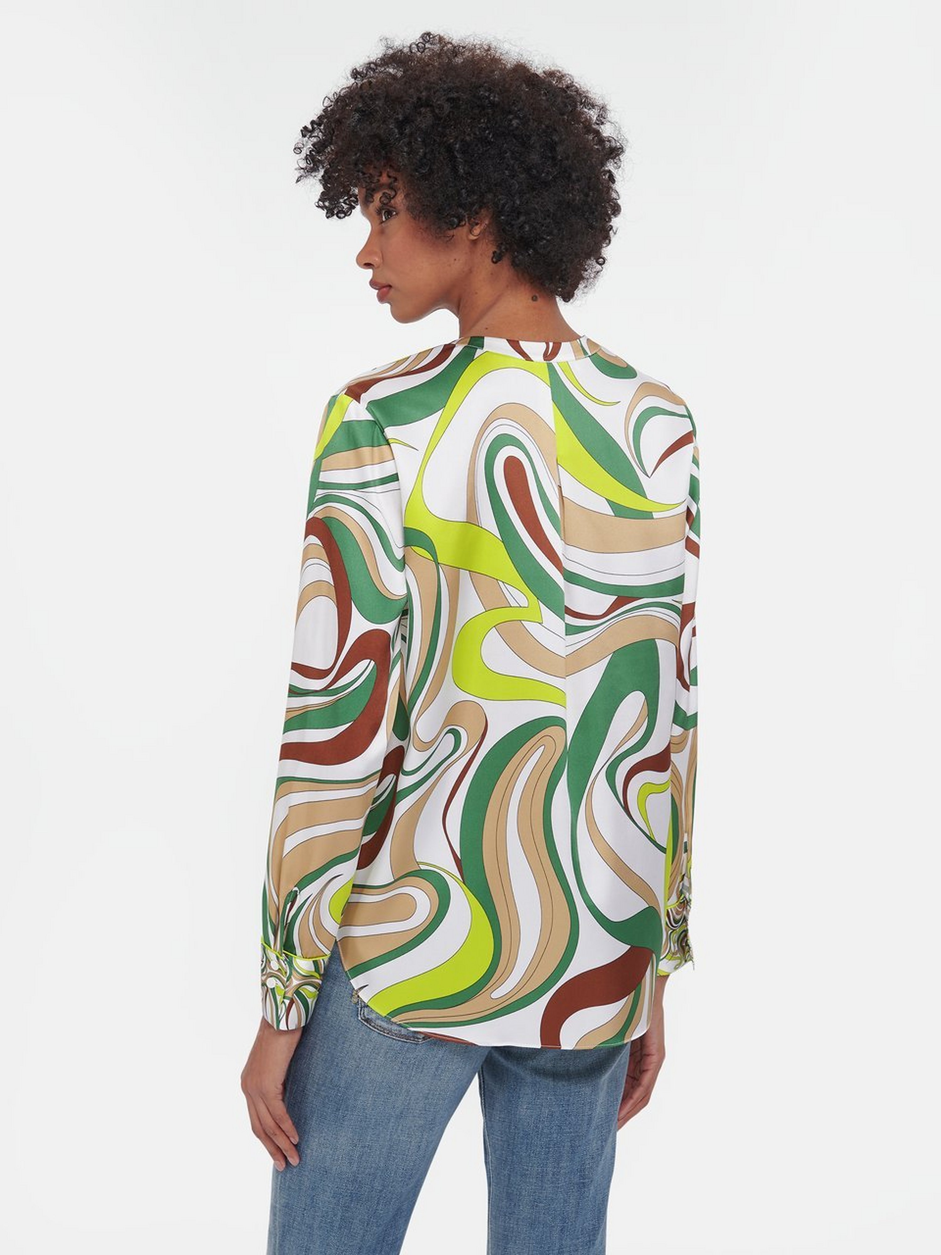Bluse mit Stehkragen