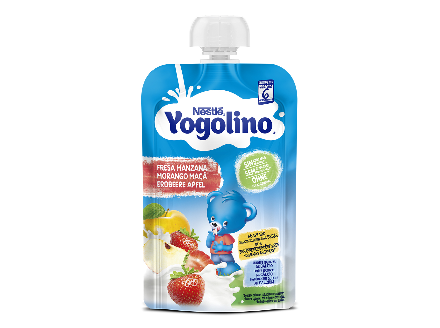 SOBREMESA LÁCTEA NESTLÉ YOGOLINO MAÇA MORANGO 100G