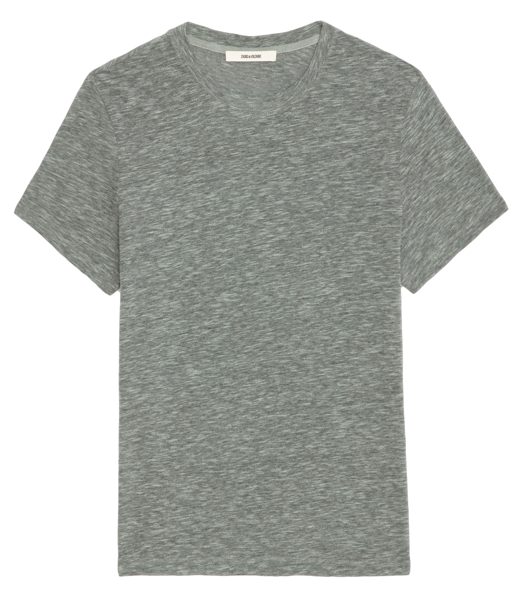 TOMMY - Tee-shirt col rond droit en coton mélangé | Bleu