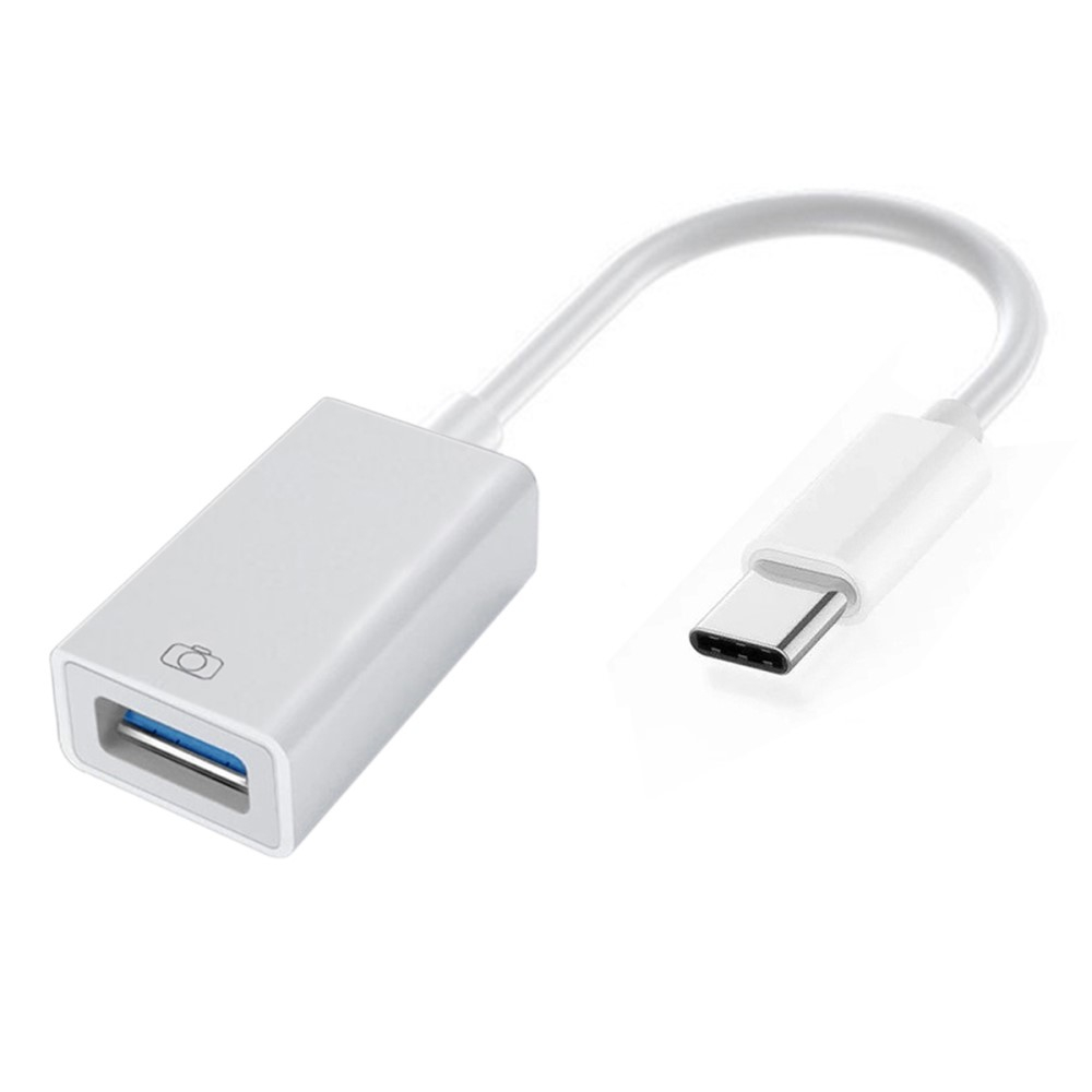 USB C auf USB A (3.0) Kamera / Foto Adapter Konverter für Handy / MacBook Pro / Laptop - Weiss
