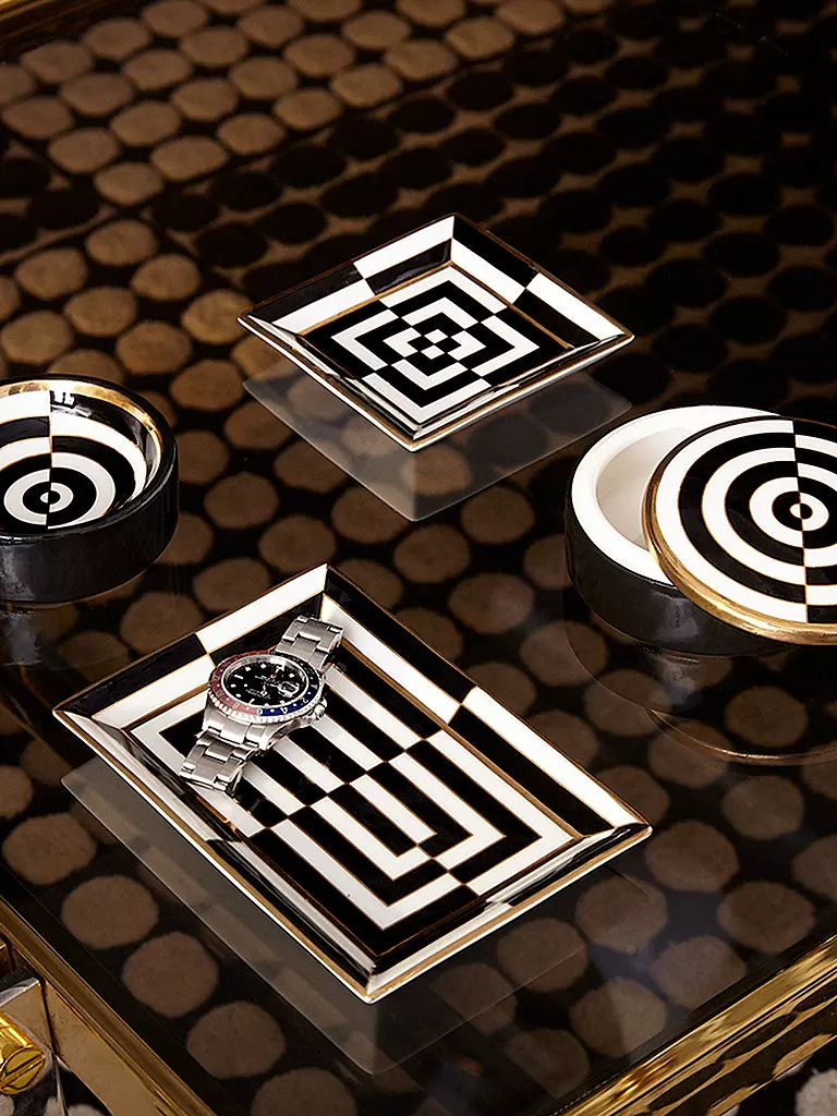 JONATHAN ADLER Schale OP ART 11,5cm Black / White schwarz