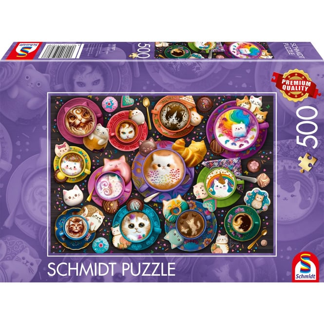 Puzzle - Kätzchen à la Latte Art - 500 Teile