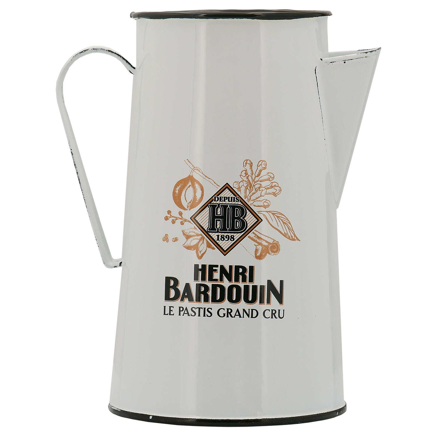 Pichet métal émaillé Henri Bardouin 1L