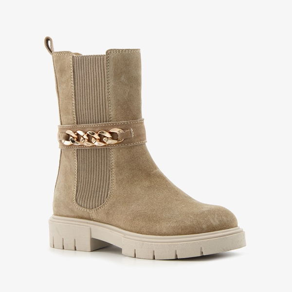 Groot leren meisjes Chelsea boots