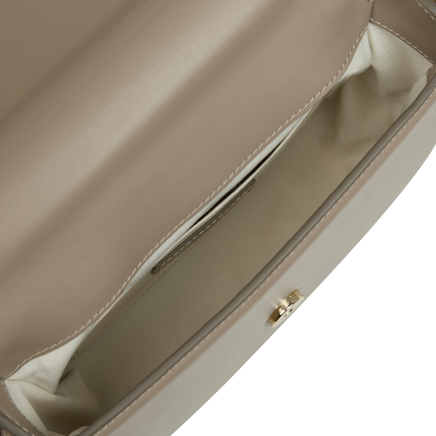 SIGN - Sac à main en cuir lisse | Beige