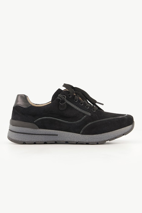 Caprice Leder-Sneaker, Zipper, Veloursleder, Weite H