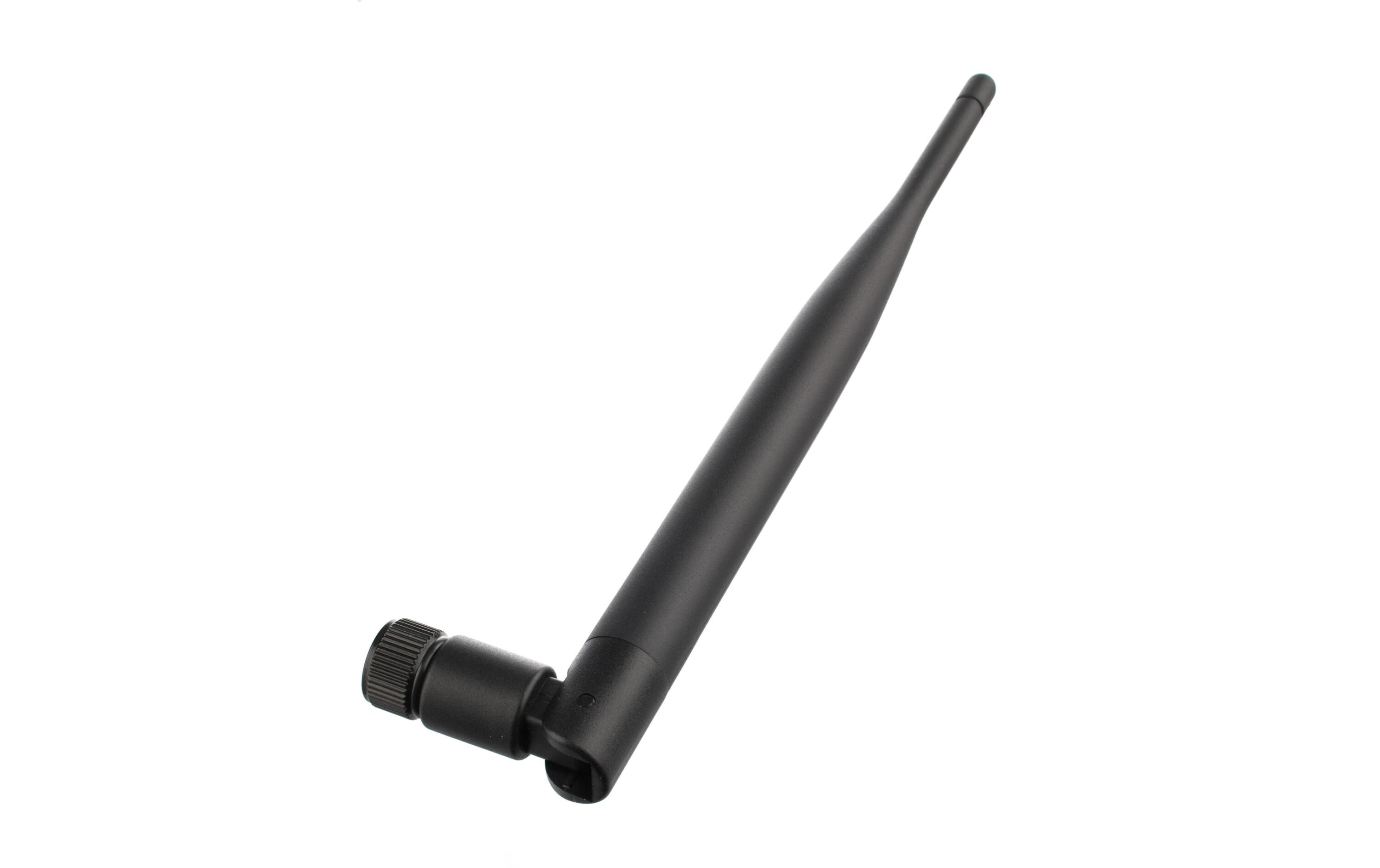 WLAN-Antenne Dualband 20 cm RP-SMA 5 dBi RundstrahlDelock WLAN 802.11 ac/a/b/g/n Antenne RP-SMA Stecker 4 - 5 dBi omnidirektional mit Kippgelenk schwarz