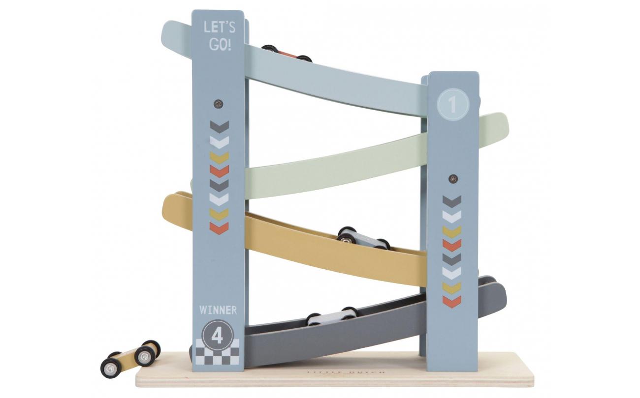 Little Dutch Houten Rollerbaan Cars met 4 auto's b