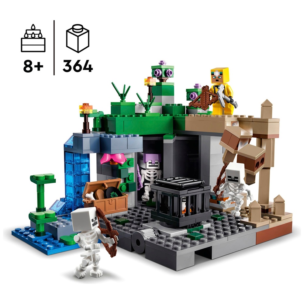 LEGO Minecraft 21189 Das Skelett-Dungeon-Bauspielzeug