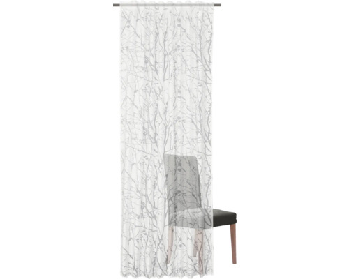 Gordijn met universele band Flora wit 140x240 cm