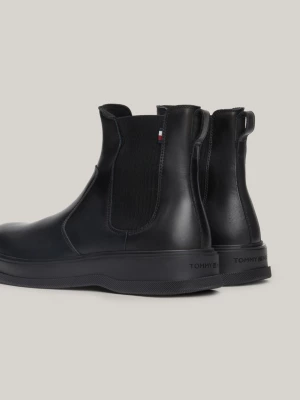 Botas Chelsea de couro com logotipo