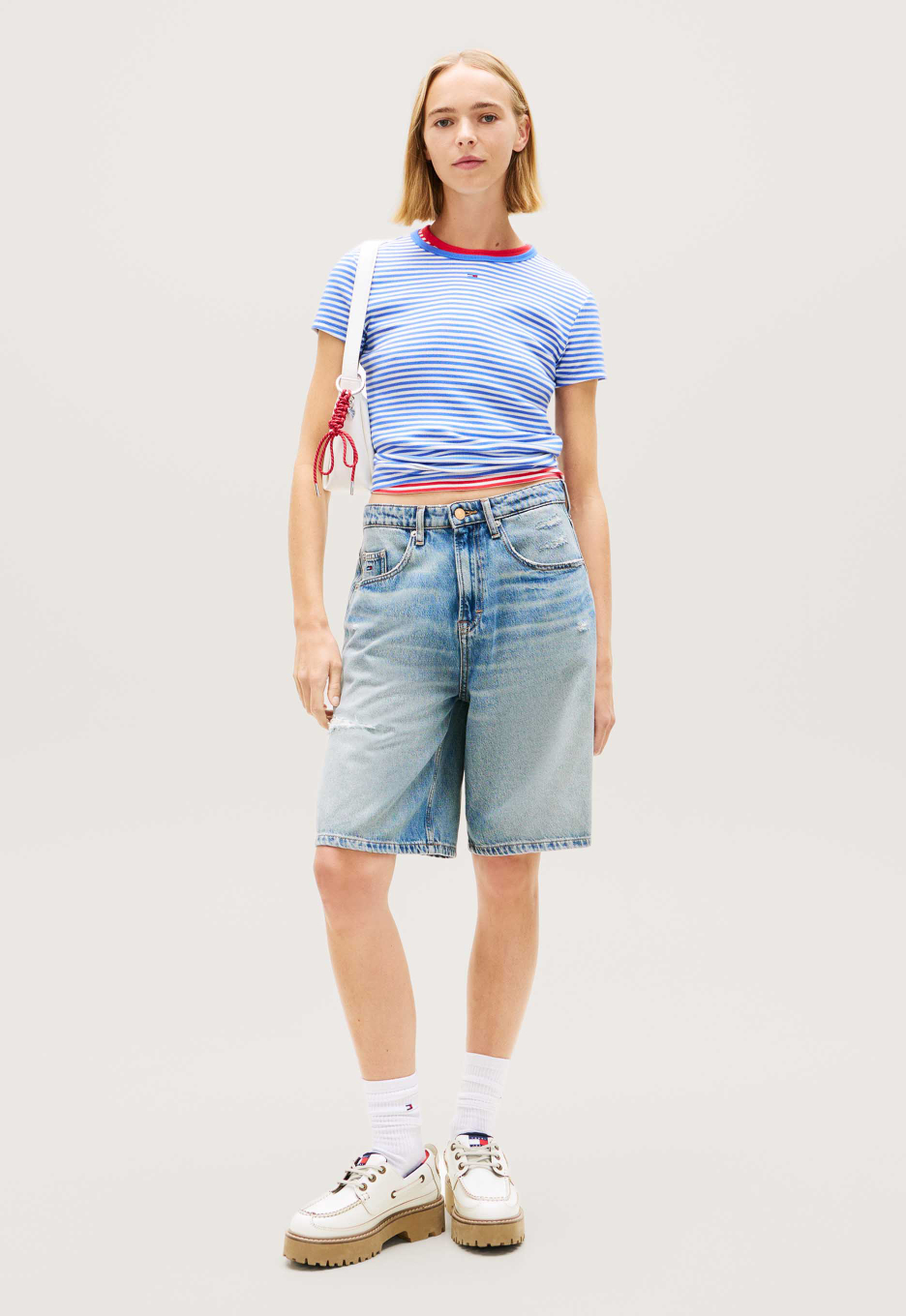 Tommy Jeans Slim Geribd T-shirt