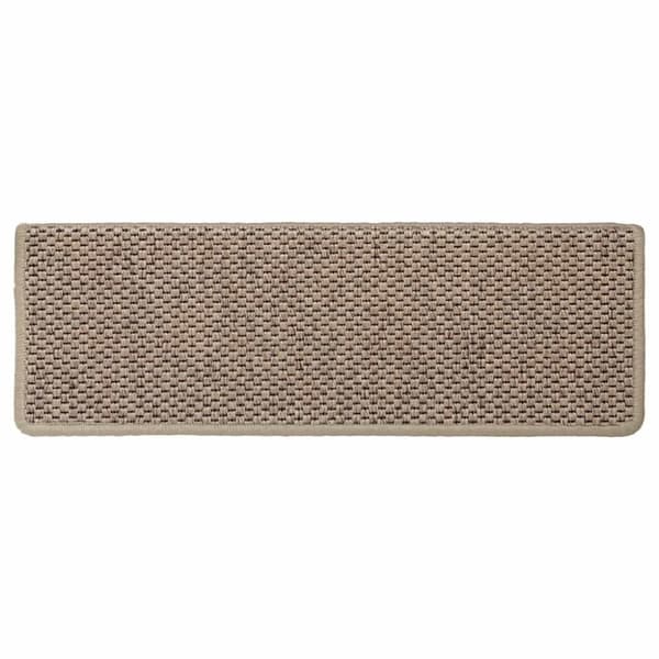 vidaXL Selvklebende trappematter sisal-utseende 15 stk 65x21x4 cm sand