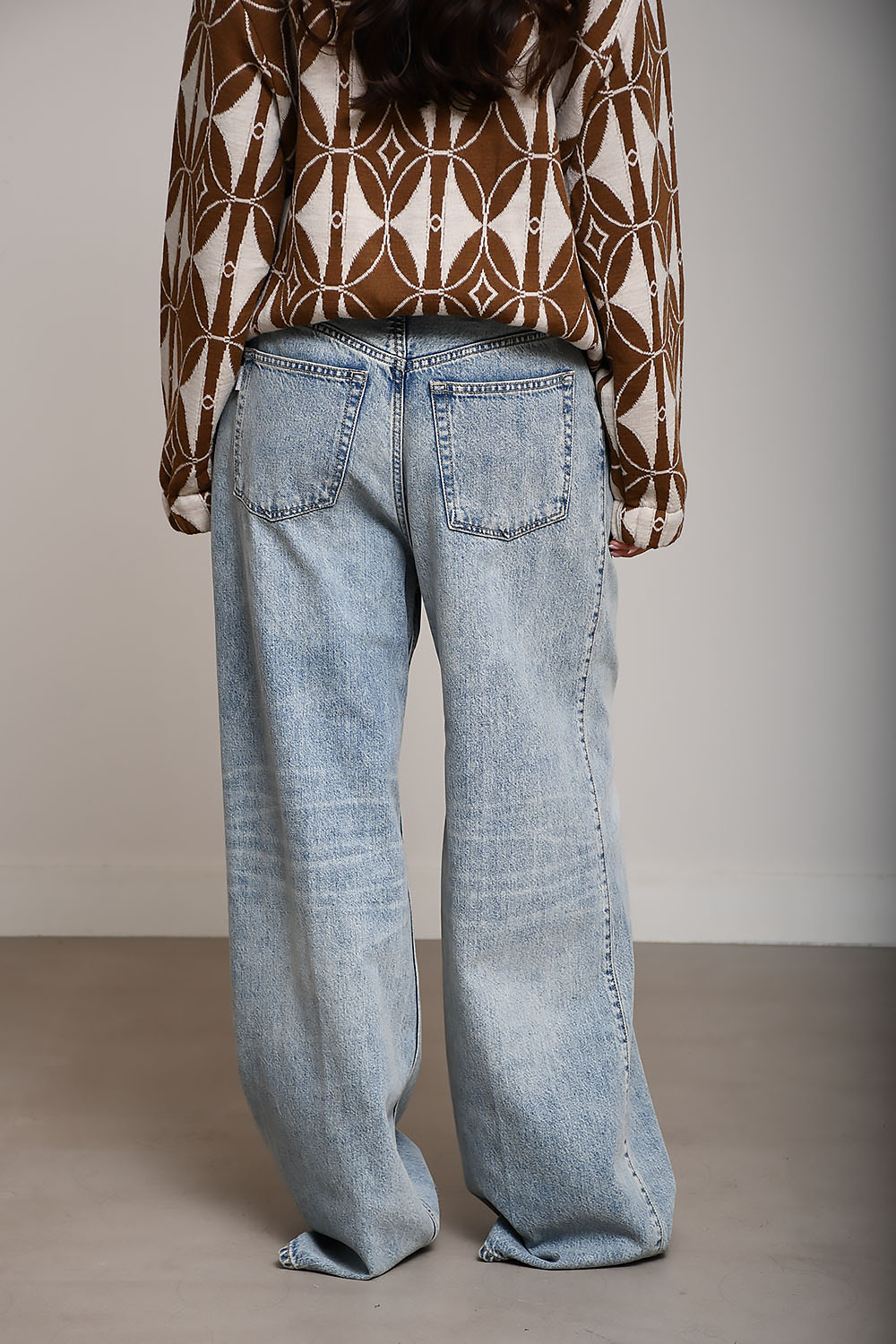 Candy denim wide-leg jeans