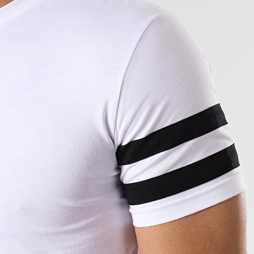 Lot de 2 Tee Shirts Oversize Avec Bandes 718 Noir Et Blanc