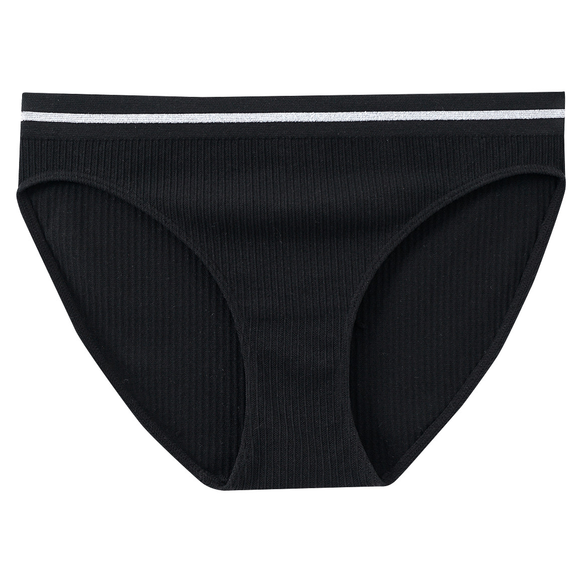 Gina Benotti Damen Slip mit Rippstruktur schwarz