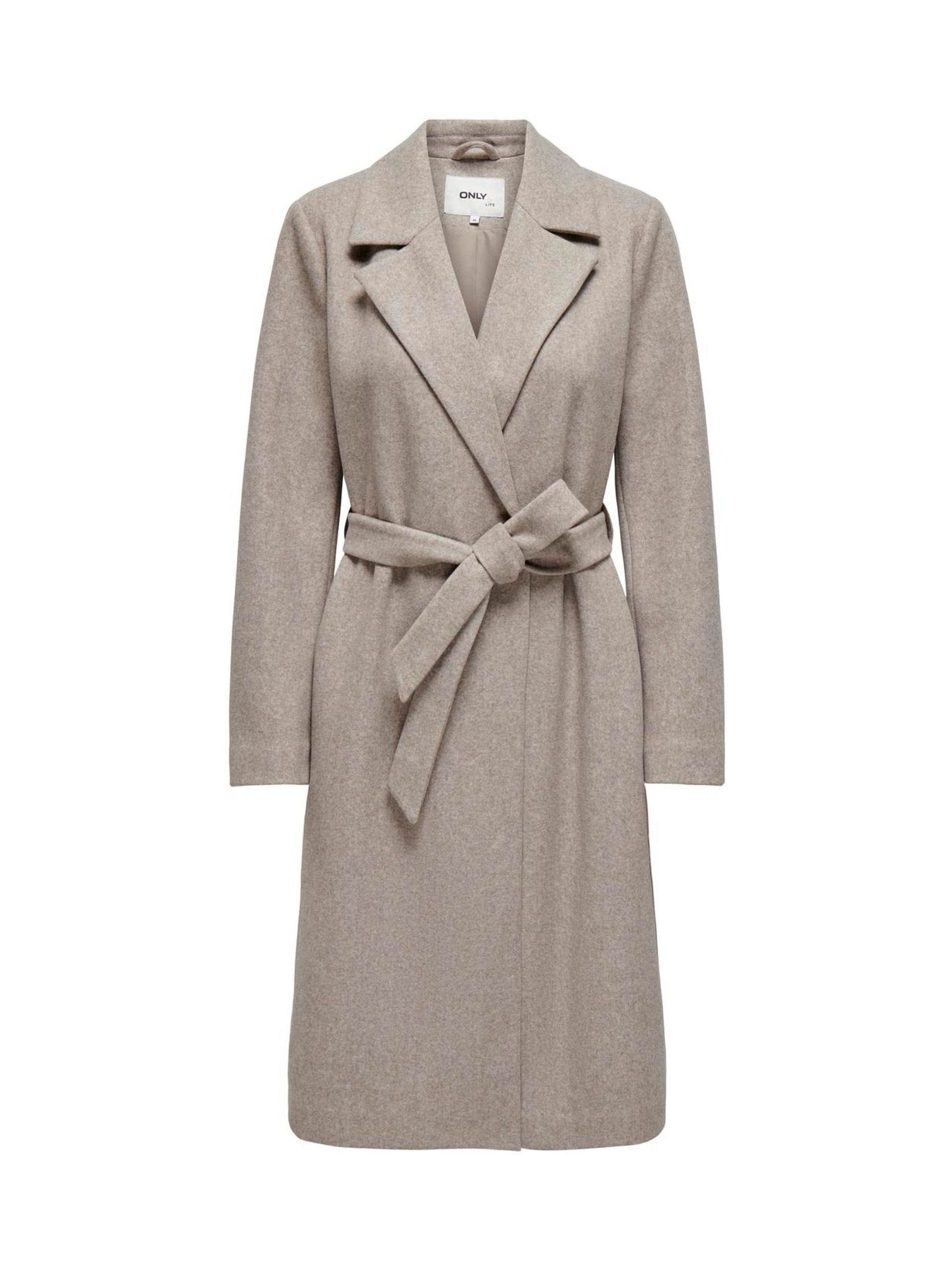 Only Midi Tie Wrap Coat