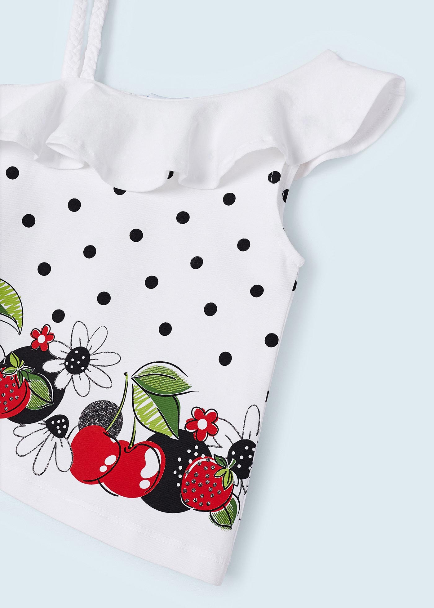 Conjunto de duas peças em algodão sustentável para meninas