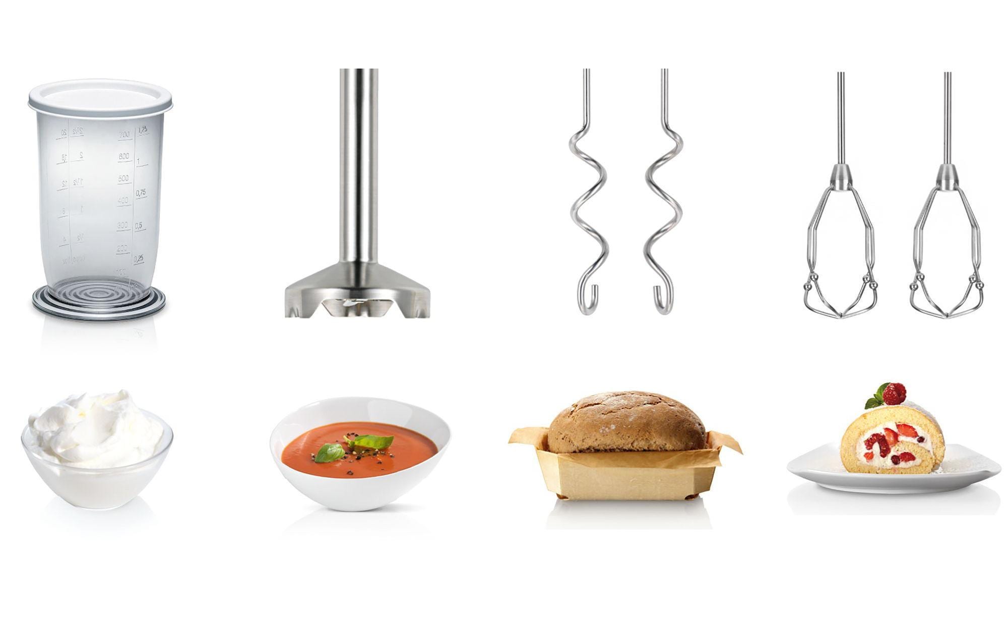 Handmixer MFQ4080 Weiss/SilberHandrührer-Set
