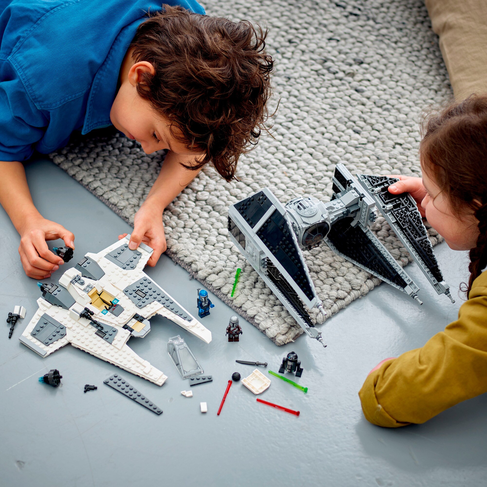 LEGO Konstruktionsspielzeug Star Wars Mandalorianischer Fang Fighter vs. TIE Interceptor