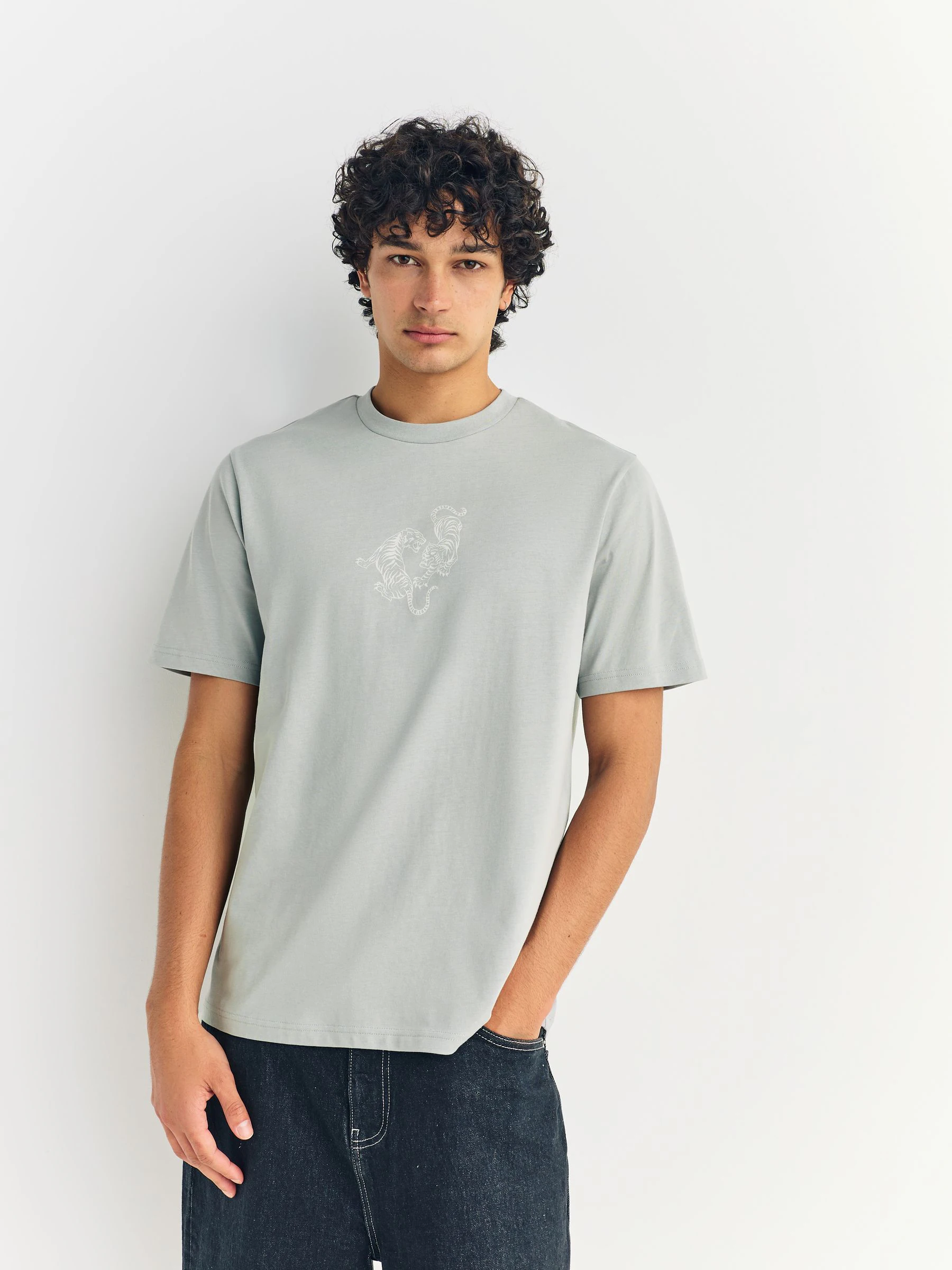 Blauw/groen/roze - Normale Pasvorm - Set van 3 T-shirts met print