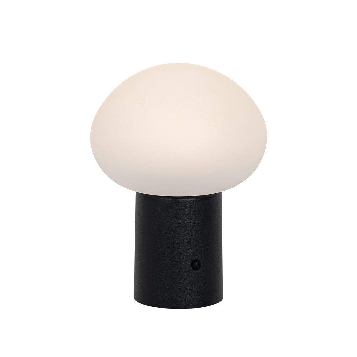 Zwarte tafellamp inclusief 3-traps dimbare oplaadbare LED - Louise