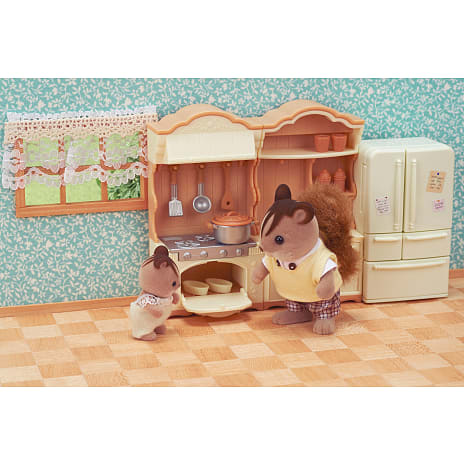 Sylvanian Families landhus køkken med køleskab