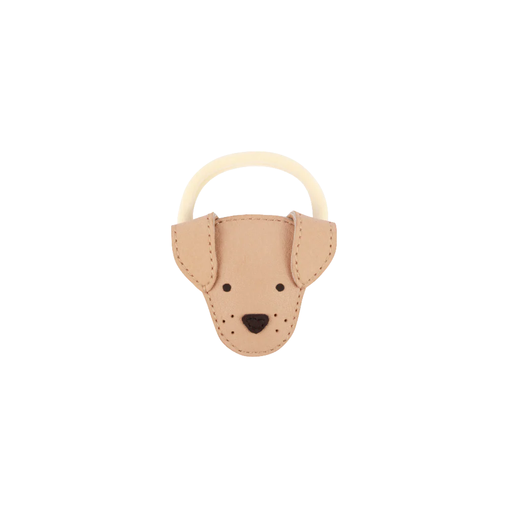 Qosy Classic Hair Tie | Dog | Light Rust Leather