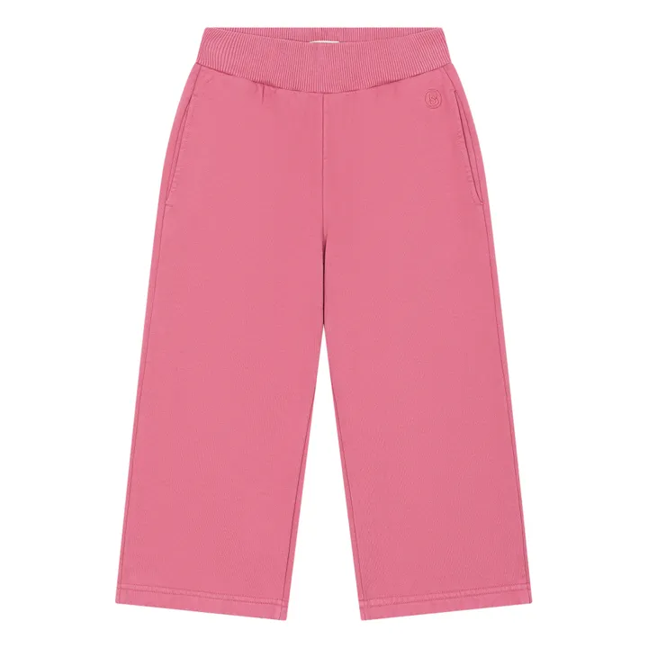 SMALLABLE BASICS Jogger Droit Fille Molleton Bio | Vieux Rose