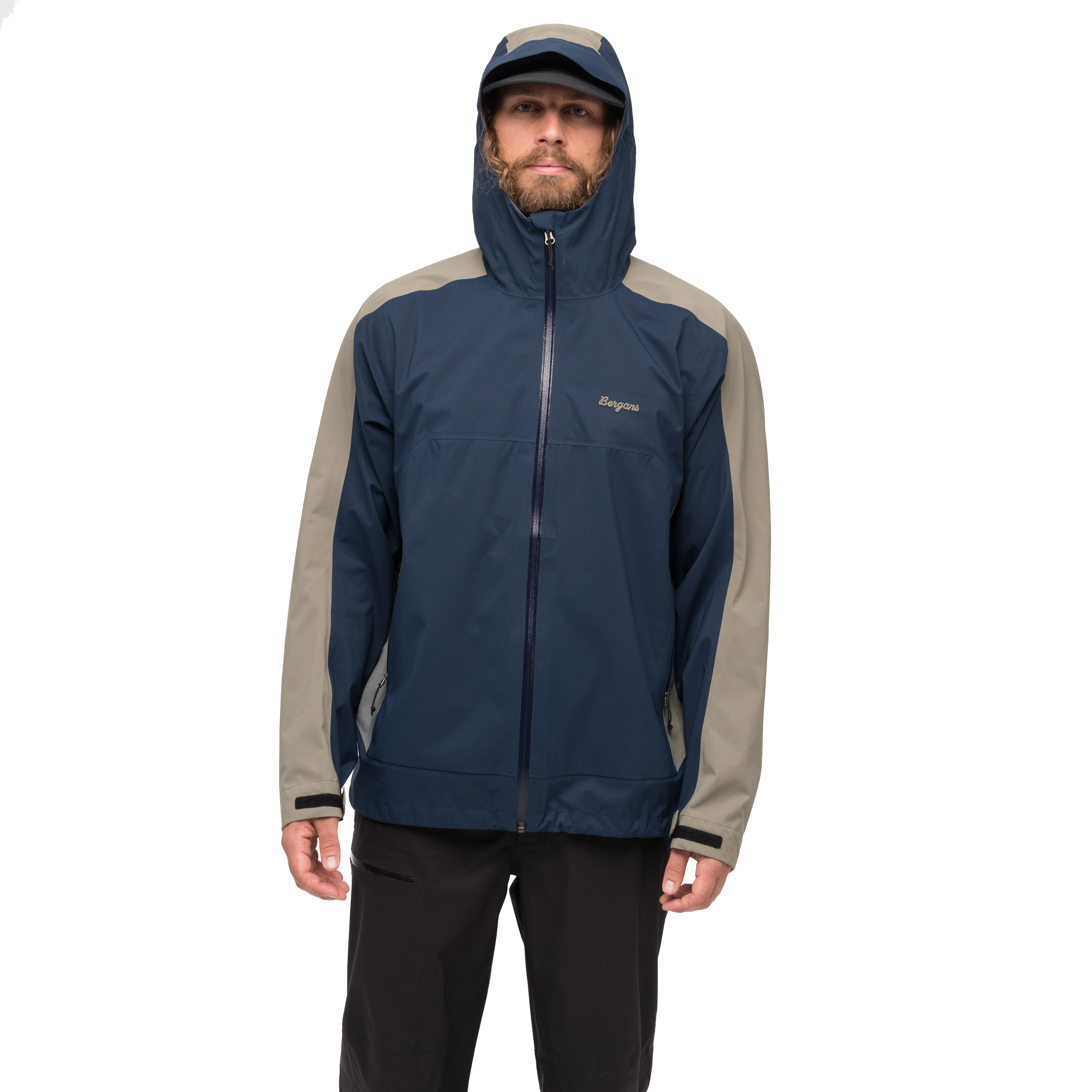 Vaagaa Allround 3L Shell Jacket Men Navy Blue / GreenMud