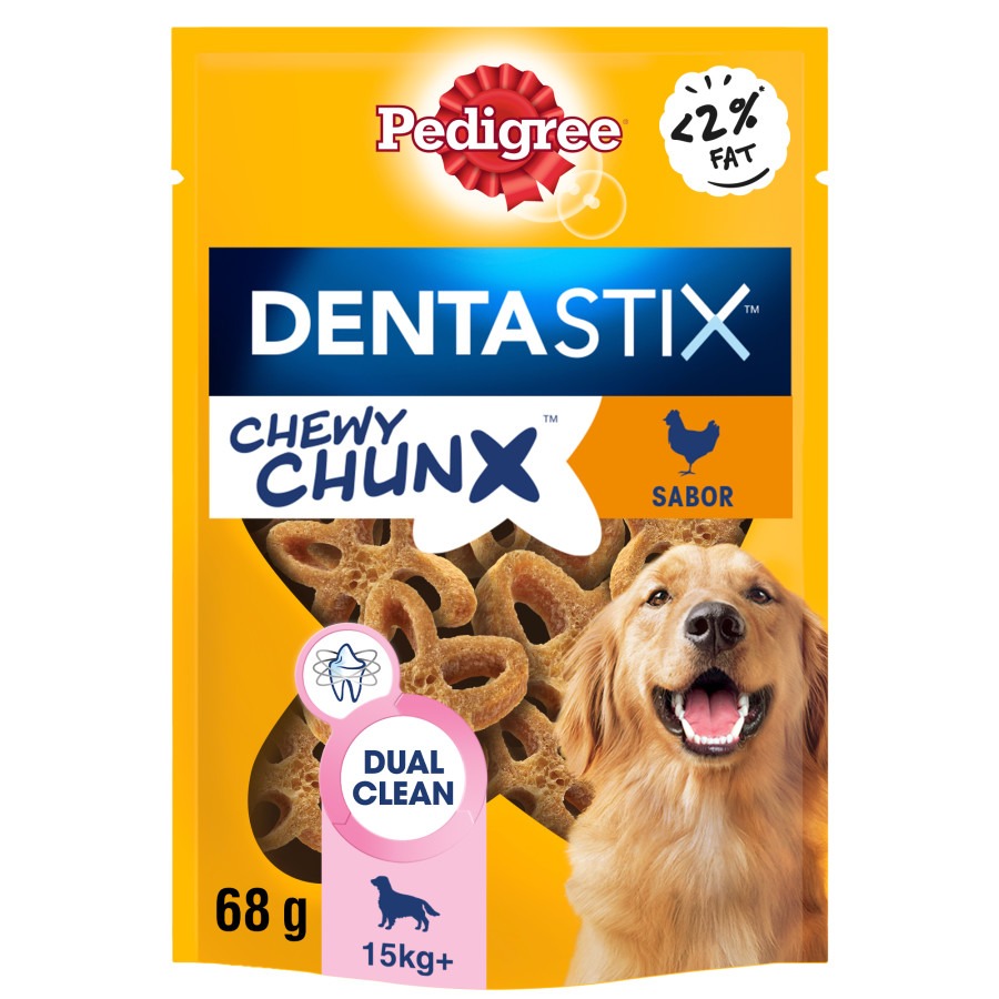 Pedigree Dentastix Chewy Chunx Petiscos Dentais Sabor Frango para Cães de Porte Médio e Grande