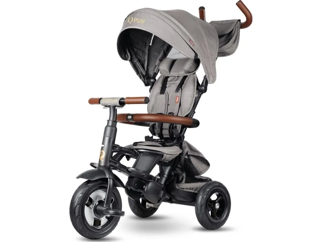Qplay Qplay trehjulet cykel Rito Deluxe gummi grå
