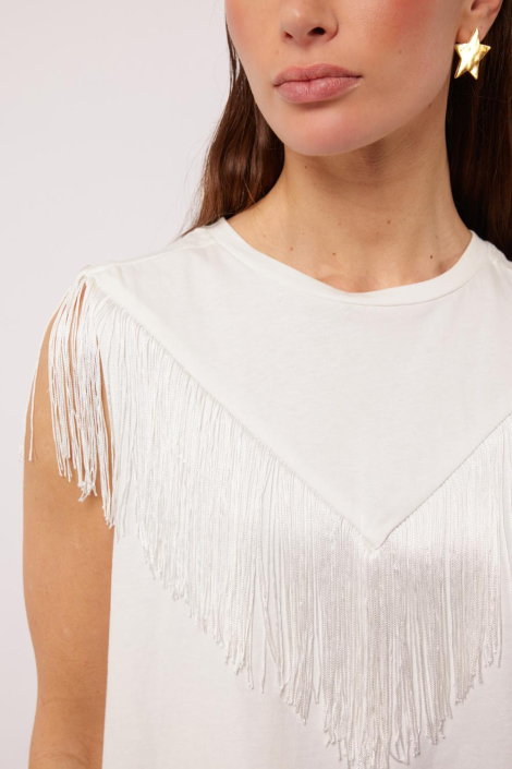 Fluresk witte dames top