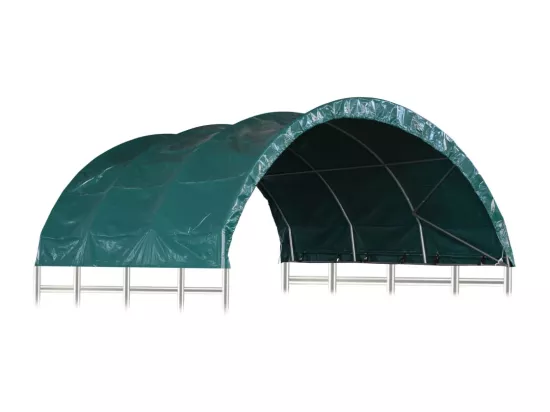 Tente pour bétail PVC 3,7x3,7 m Vert