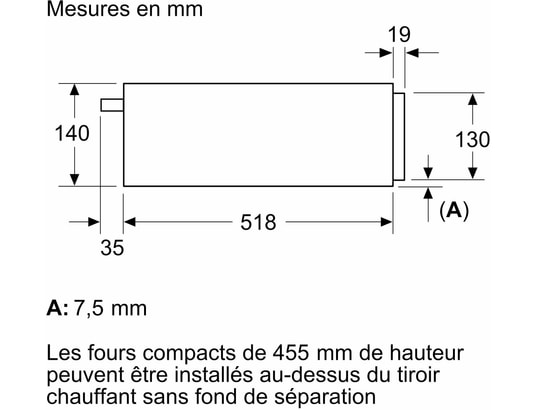 NEFF - Tiroir chauffe plat N24HA11N1, N70, Home Connect