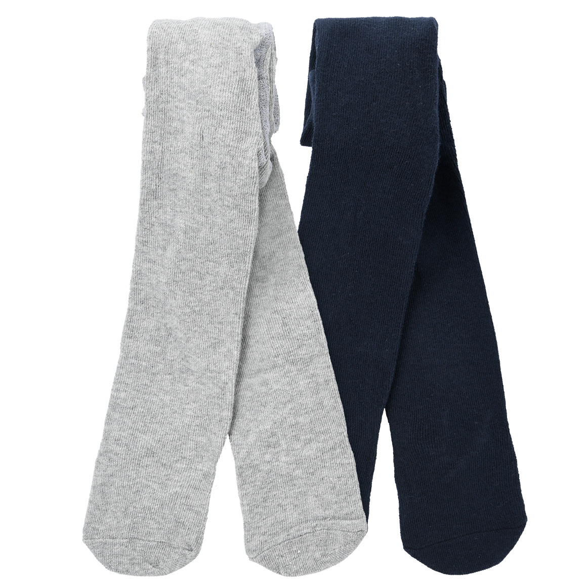 Topomini 2 Baby Strumpfhosen im Basic-Look dunkelblau / hellgrau
