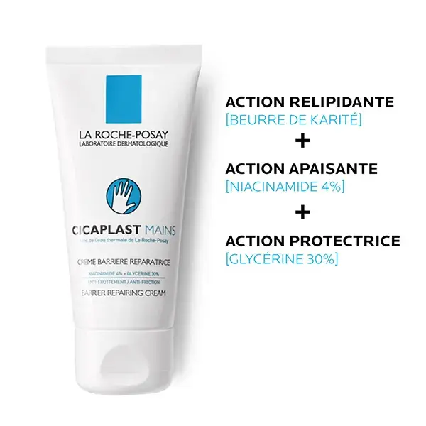Creme para as mãos La Roche-Posay Cicaplast Reparador de Barreira 50ml