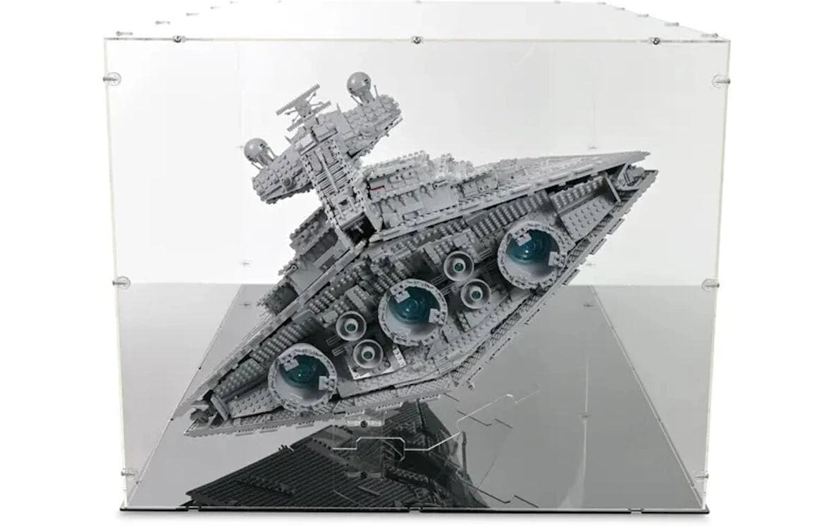 Baukasten Acryl-Display für LEGO 75252 SW Sternzerstörer<br>Hochwertige Acryl-Vitrine (ohne Ständer) mit schwarzem Boden