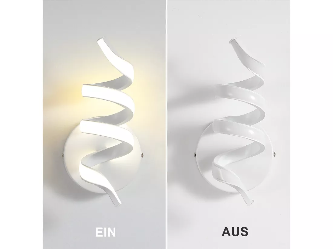 NETTLIFE Applique murale LED d'intérieur noire moderne 7 W pour escalier Blanc chaud 3000 K
