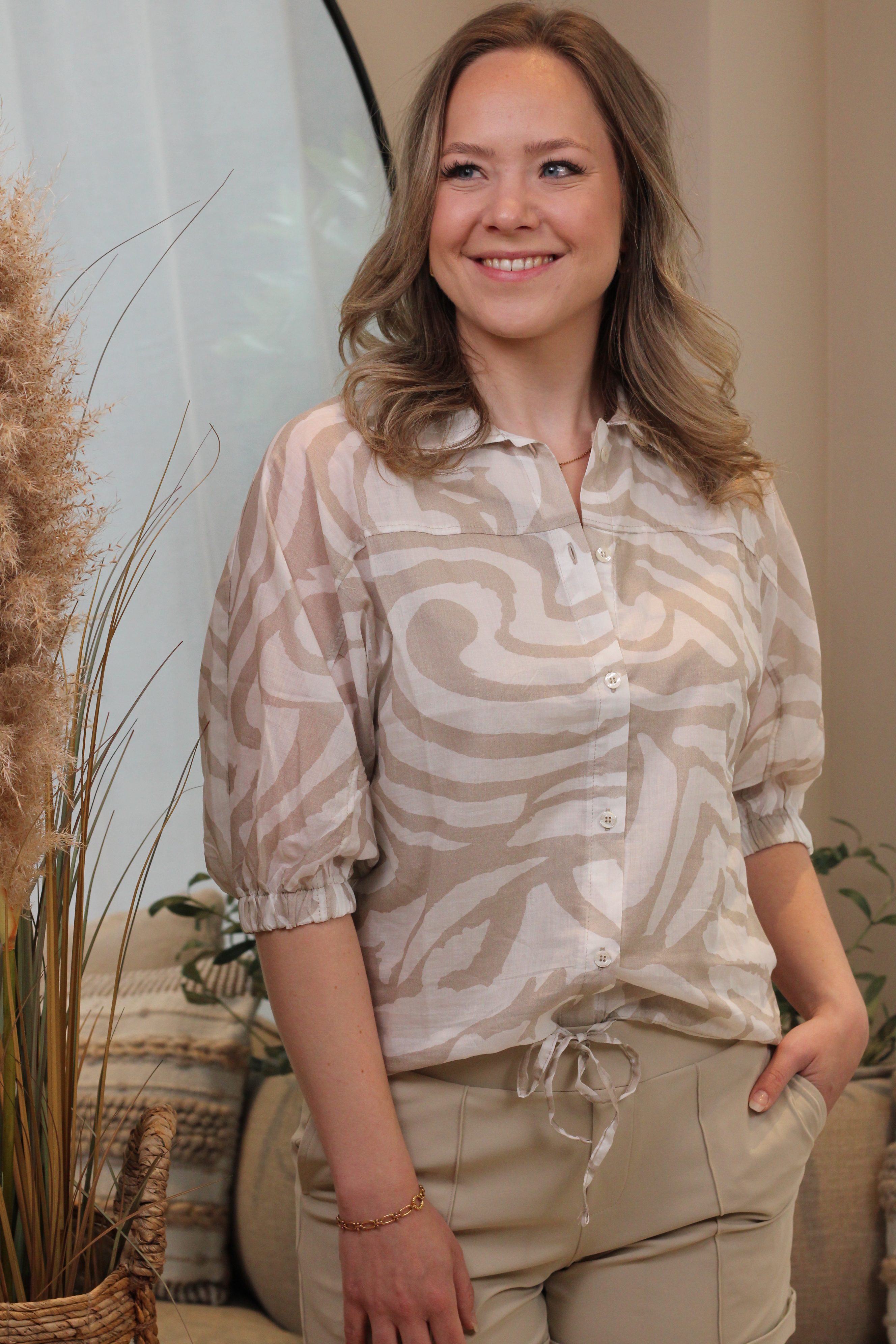 Zoso - Ciska Printed Blouse - Sand