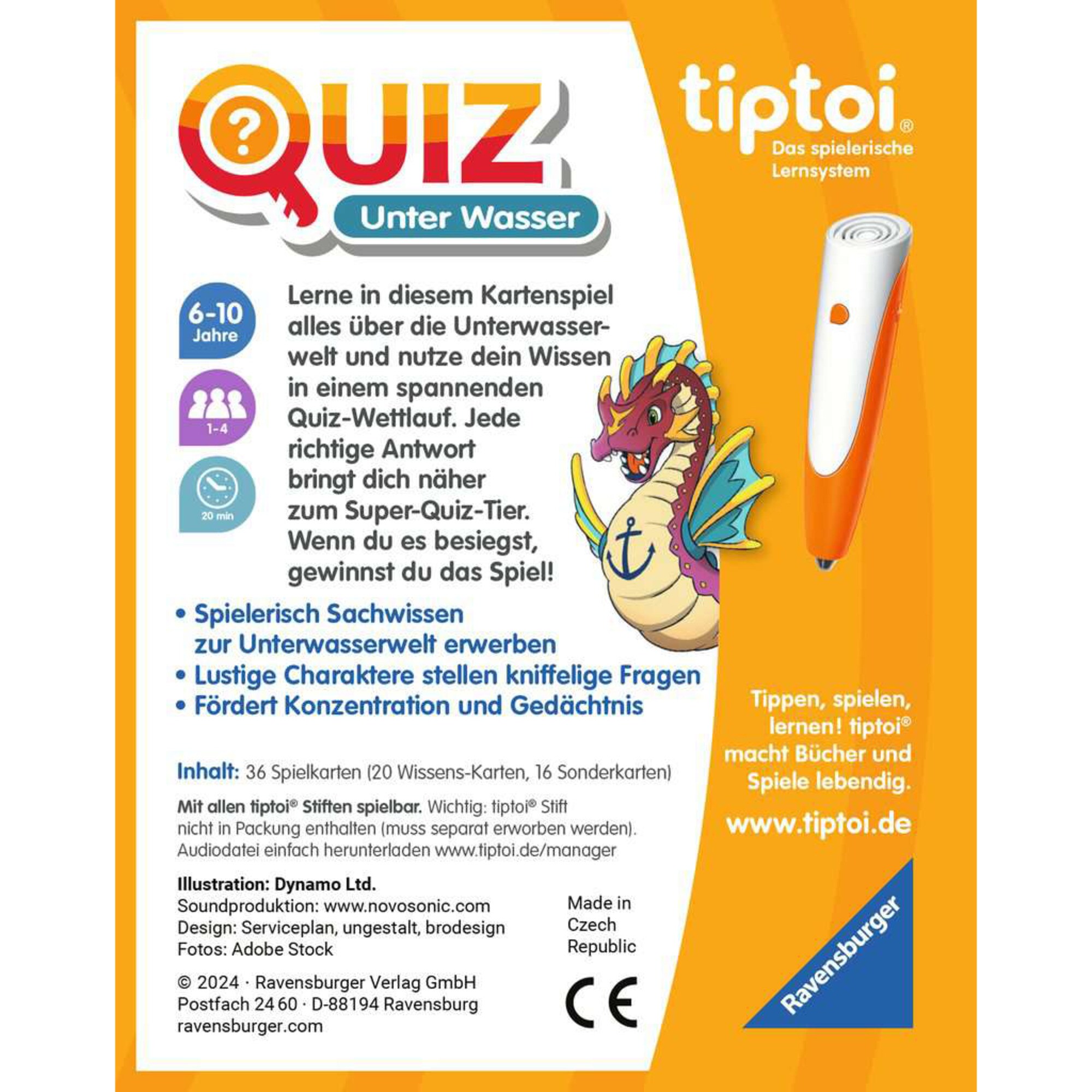 Ravensburger Quizspiel tiptoi Quiz Unter Wasser