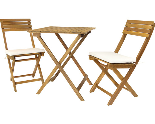 Garden Place Lisa 2-zits balkonset bestaande uit: 2 stoelen, tafel, hout, bruin