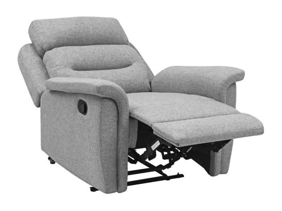 Fauteuil de Relaxation 1 place en Tissu Gris Léon - Gris clair - Loungitude