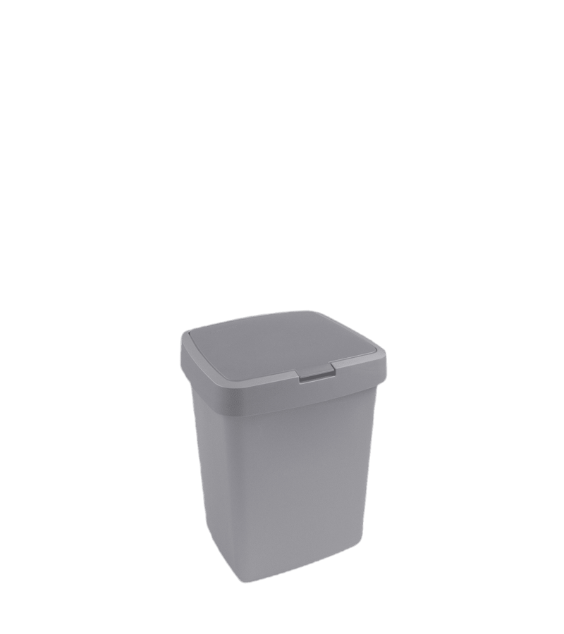 Delta prullenbak klep 10L grijs