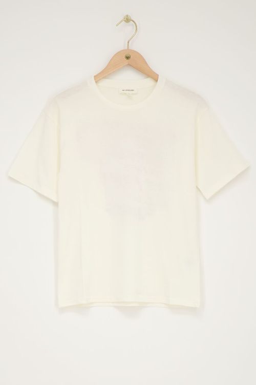 Off-white T-shirt met roze strik