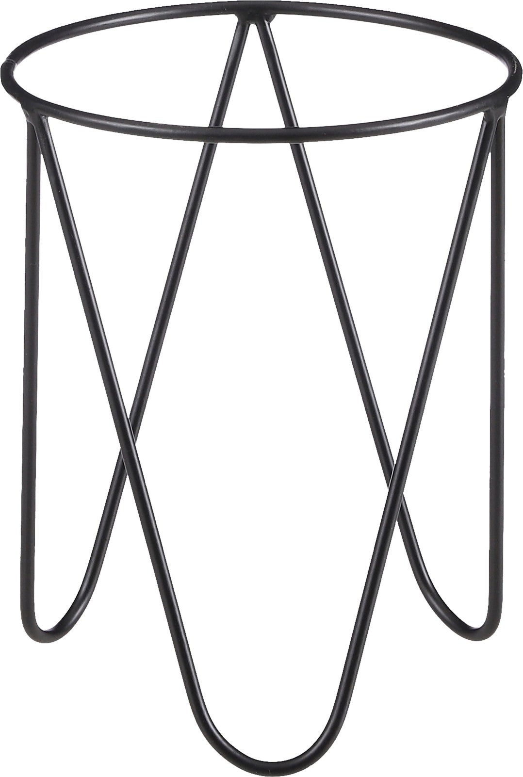 Mica Decorations plantenstandaard zwart D 17 H 21,5 cm