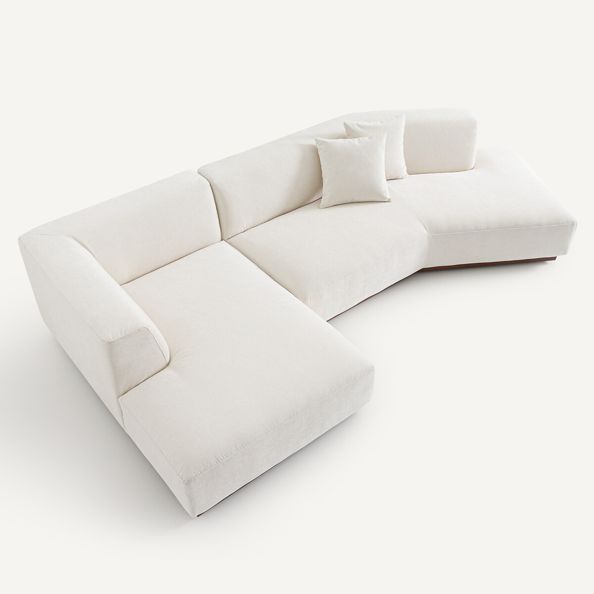 AM.PM<br>Sofá de canto aberto em veludo chenille, Jacopo