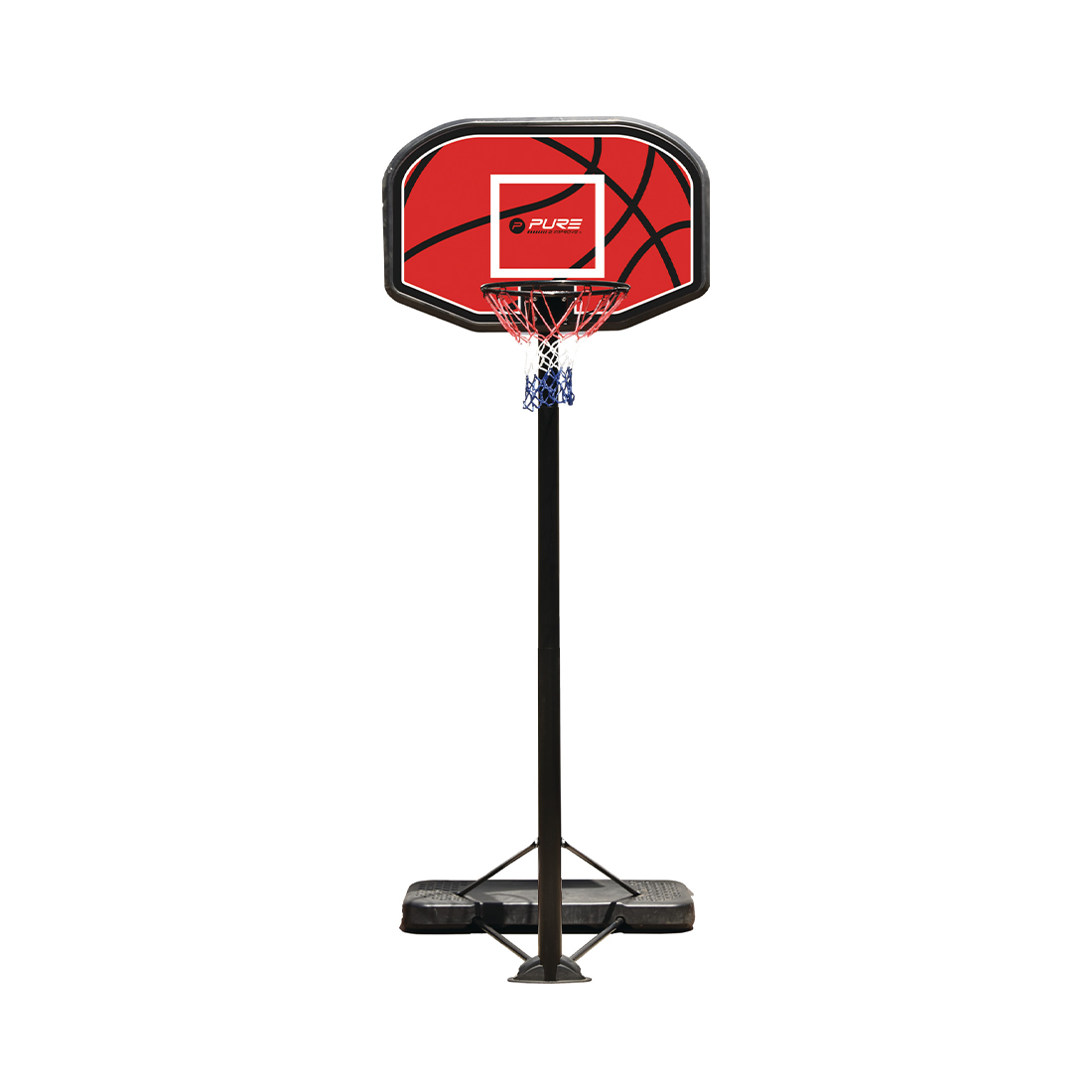 PURE2improve tragbarer Basketballständer 1.90 - 3.40 m